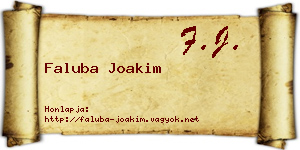 Faluba Joakim névjegykártya
